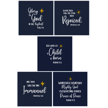 Christmas Scripture Verse 6 inch Mini Fabric 5 Panel set