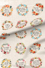 Bible Verse Wreaths Fussy Cut CRIB Quilt KIT Marmalade or Pink