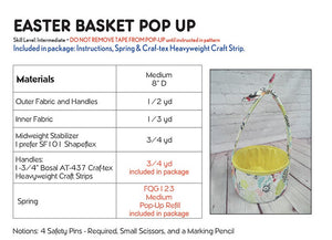 Pop-Up Easter Basket Pattern Kit