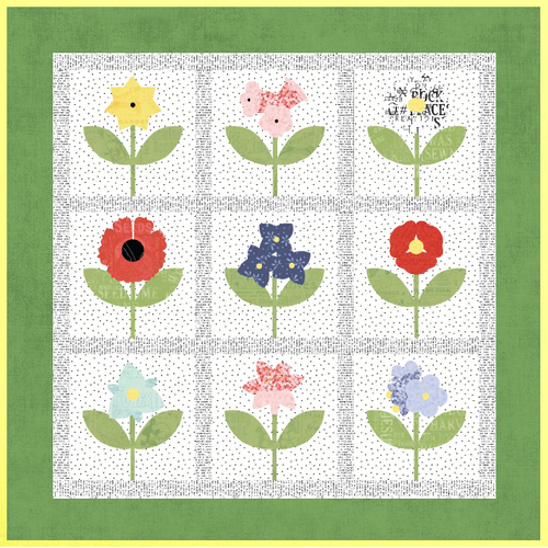 DIGITAL Sewing Seeds Flower Quilt FREE PDF Pattern