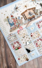 Silent Night Watercolour Advent Calendar Cotton Fabric Panel
