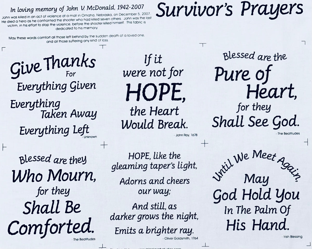 Survivor's Quilt Pattern & Fabric Panel Kit – Heavenly Fabric Shop