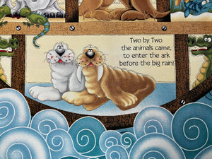 Two By Two Noah's Ark Cotton Fabric Panel