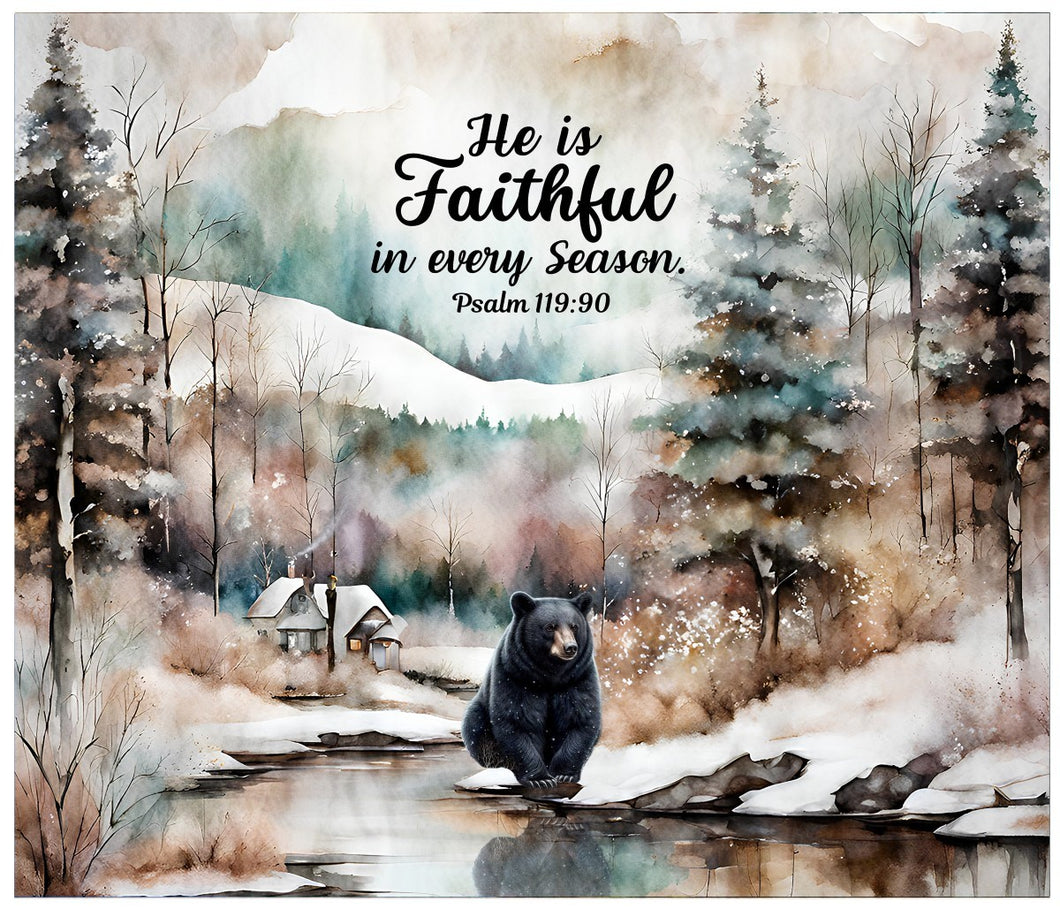 Faithful In Every Season Psalm 119:90 Cotton Fat Quarter Panel