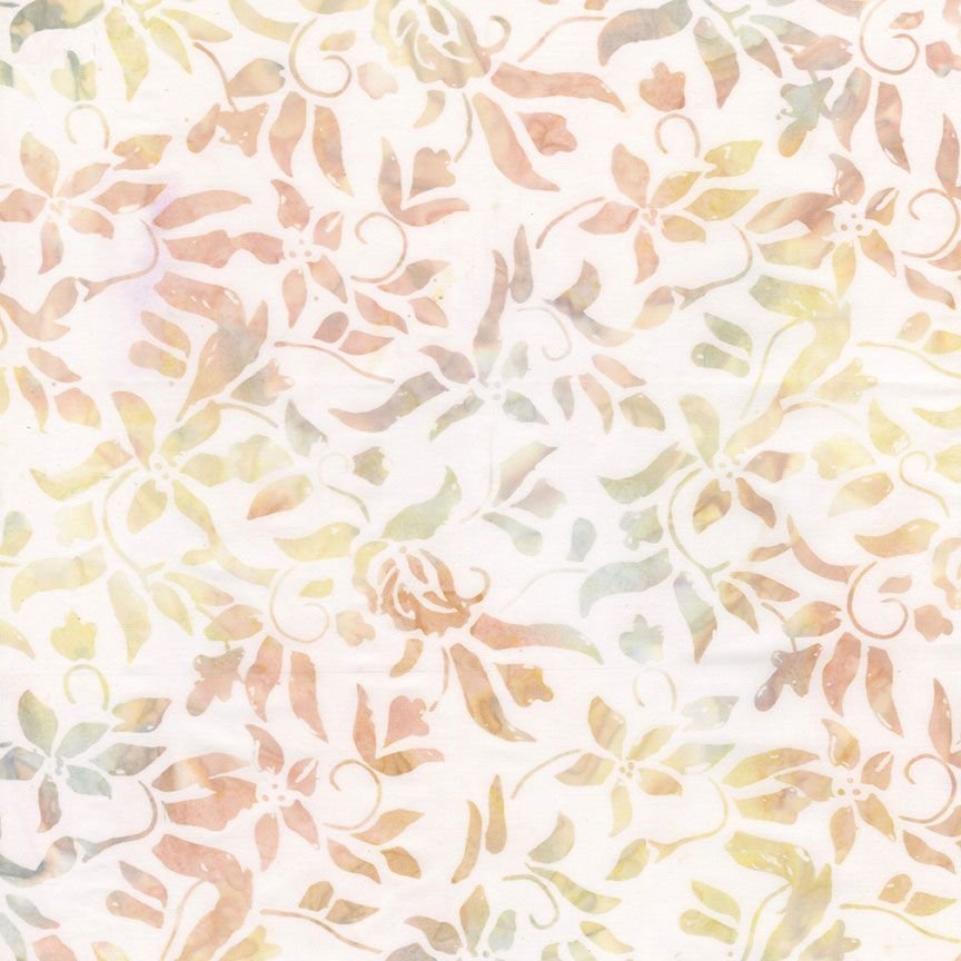 Scone Simple Abstract Florals Batik Cotton Fabric