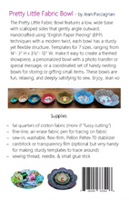 The Pretty Little Fabric Bowl Pattern