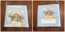 The Nativity Story Blue Soft Book Cotton Fabric Panel