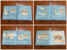 The Nativity Story Blue Soft Book Cotton Fabric Panel