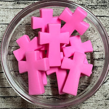 Pink Cross Silicone Focal Bead