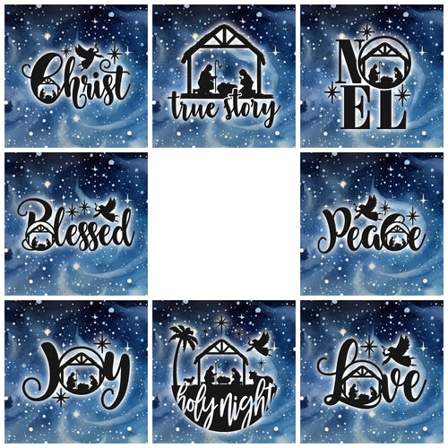 True Story Nativity 6 inch Mini Fabric 8 Panel set