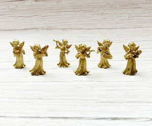 Vintage Golden Angels 6pc Craft Set