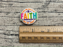 Walk By Faith 2 Corinthians 5:7 Circle Silicone Focal Bead