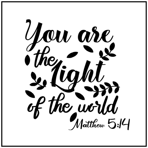 You Are The Light Matthew 5:14 6 inch Mini Fabric Panel