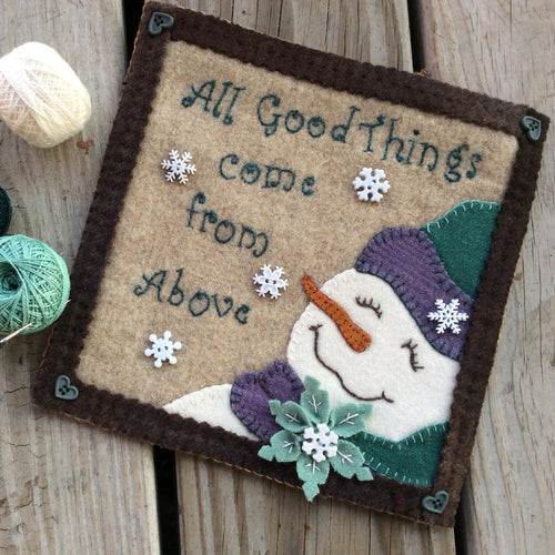 All Good Things Wool Applique Quilt Block Pattern