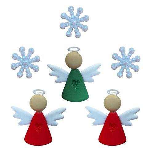 Heaven Sent Christmas Angel 6pc Button Set