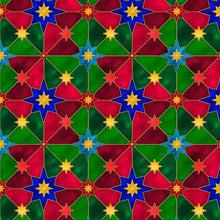 The Newborn King Star Geo Green Cotton Fabric