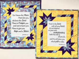 Trust In The Lord Quilt Pattern & Scripture Verse Fabric Panel Kit