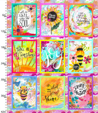 Joy Blooms Digitally Printed Cotton Fabric Panel