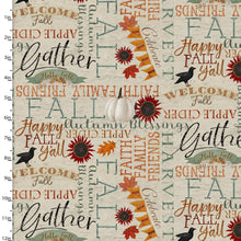 Happy Fall Words of Blessing Cotton Fabric
