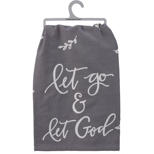 Let Go & Let God Cotton Tea Towel