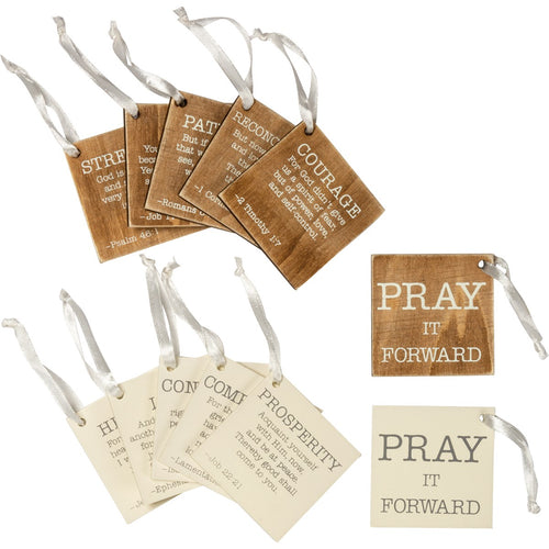 Pray It Forward Wood Scripture Tags 6 pc Sets