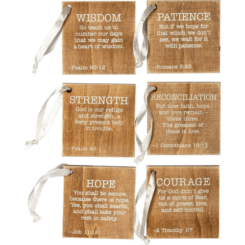 Pray It Forward Wood Scripture Tags 6 pc Sets