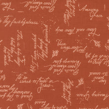 Songbook A New Page Hymn Lyrics Rust Cotton Fabric