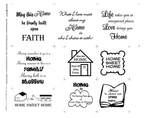 Home Sweet Home Faith Fabric Panel