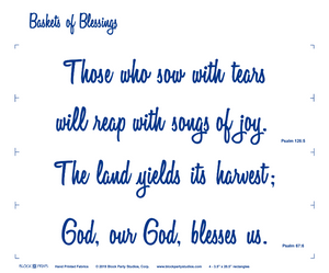 Basket of Blessings Quilt Pattern & Psalms Fabric Panel Kit