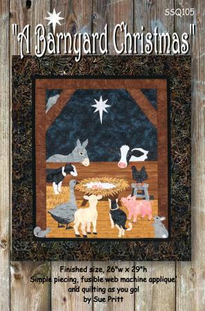 A Barnyard Christmas Nativity Animal Quilt Pattern