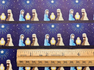 A Child Is Born Nativity Faux Leather Printed Vinyl Sheet