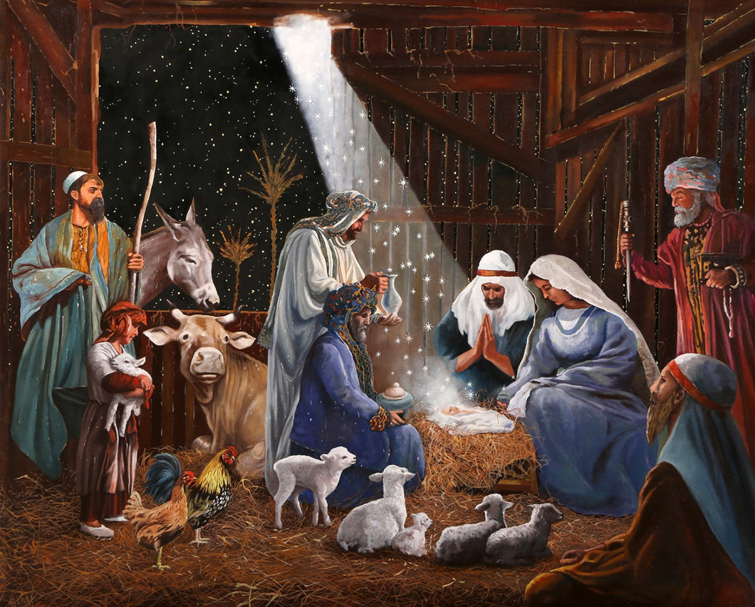 Four Seasons 2023 Nativity Digitally Printed Cotton Fabric Panel