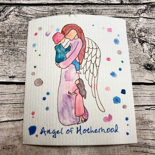 Angel of Motherhood Swedish Dish Towel