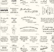 Anything Inspirational Patchwork Charm Square Religious Text Cotton Fabric Panel