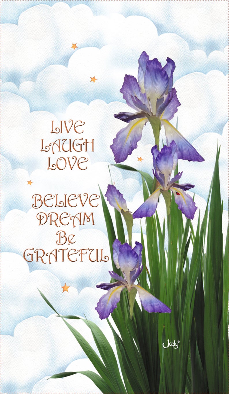 Live Laugh Love 10x18 inch Mini Fabric Art Panel