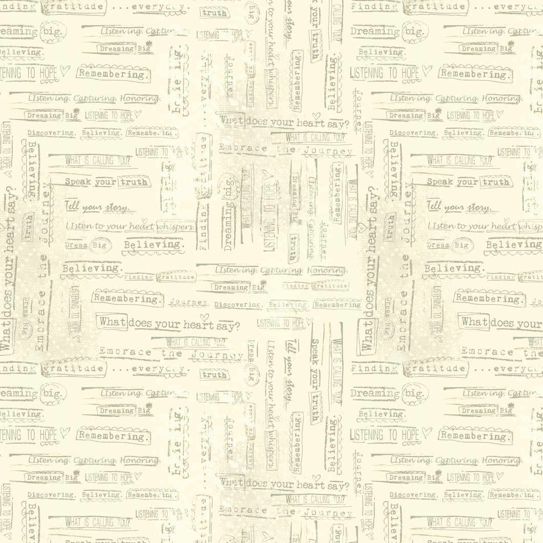 Be The Light Words of Truth Light Yellow Cotton Fabric