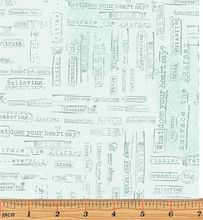 Be The Light Words of Truth Light Turquoise Cotton Fabric