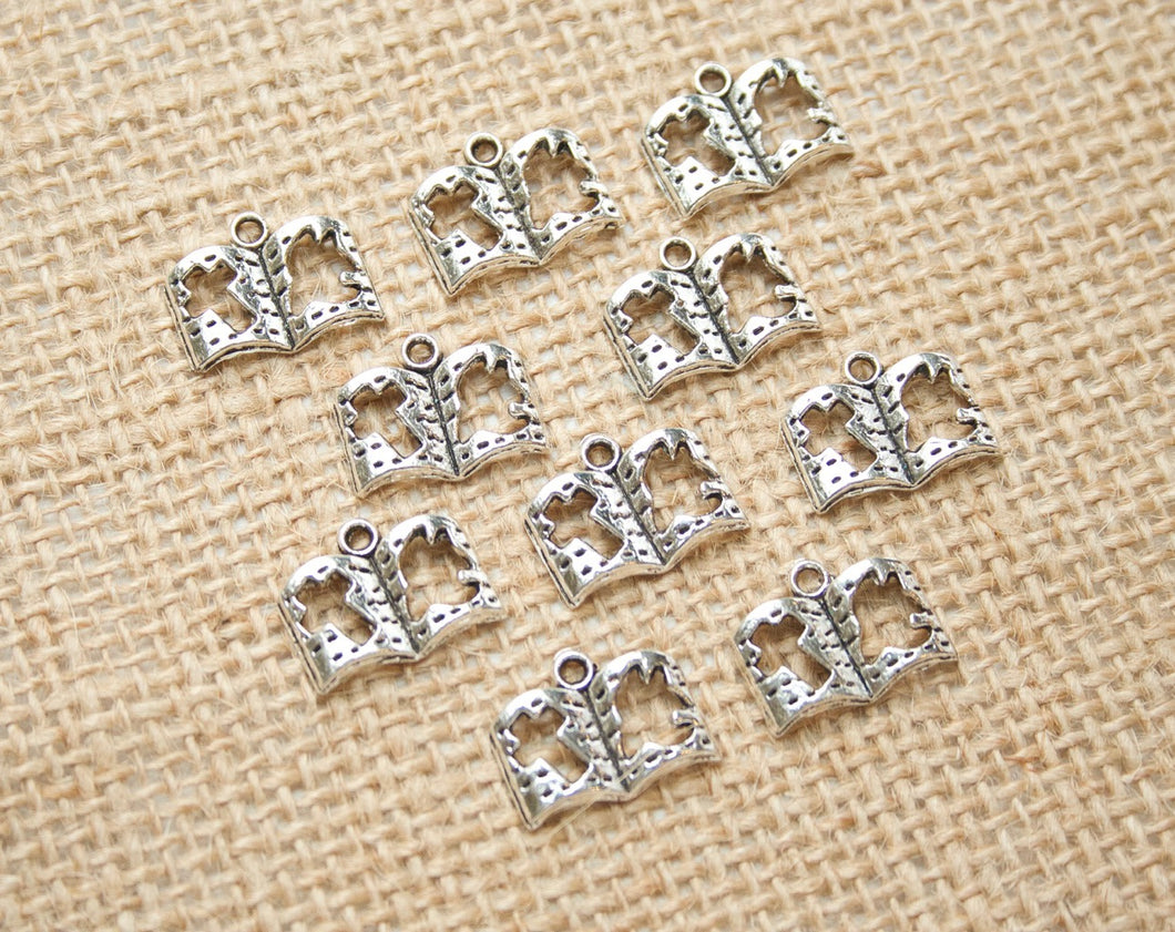 Pocket Prayer Silver Cross Bible Charms Set 10 ct