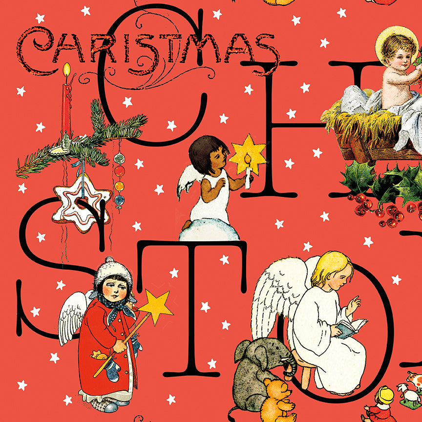 All About Christmas Story Red Cotton Fabric