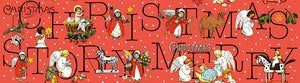 All About Christmas Story Red Cotton Fabric