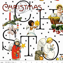 All About Christmas Story White Cotton Fabric