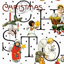 All About Christmas Story White Cotton Fabric