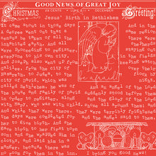All About Christmas Good News Red Cotton Fabric