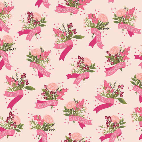 Hope in Bloom Blush Cotton Fabric