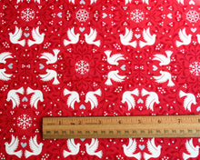 Christmas Scandi Dove Red Hygge Glow Cotton Fabric