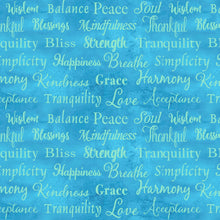 Good Vibes Dark Aqua Cotton Fabric