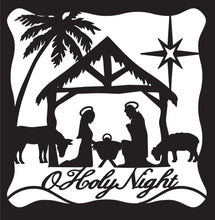 Laser Cut Nativity Silhouette Fusible Fabric Square