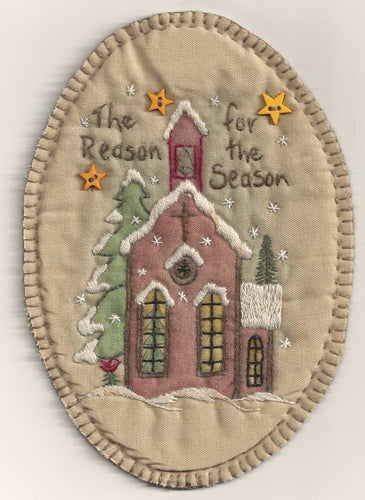 The Reason for the Season Embroidery Ornament Pattern Kit