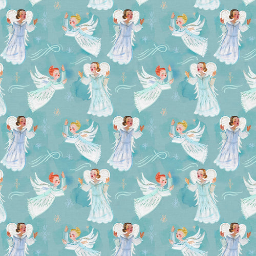 Christmas Peace Choir of Angels Cotton Fabric