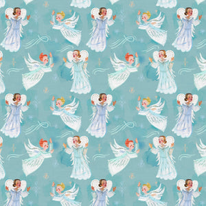 Christmas Peace Choir of Angels Cotton Fabric